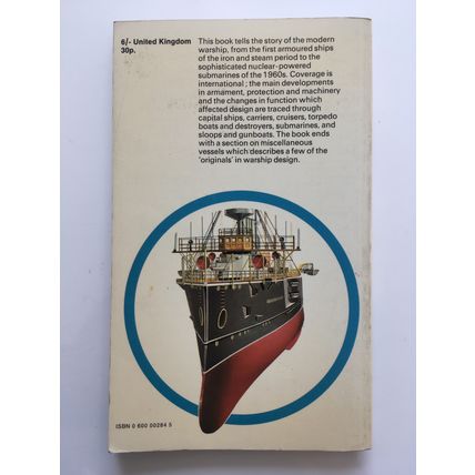WARSHIPS FROM 1860 TO THE PRESENT DAY (HAMLYN PAPERBACK, 1970)