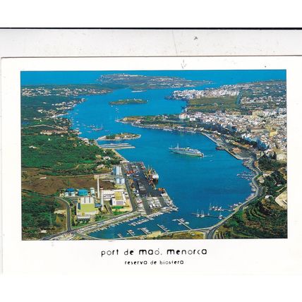 Port de Mao Menorca Spain Postcard posted 2019 creased