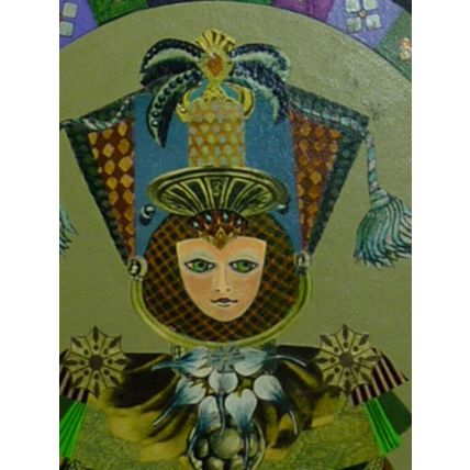 Vintage 1973 Luchi Szerman Signed Argentine Oil /MM Painting Annabella 24 X 24cm