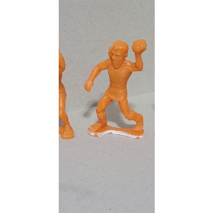 Vintage Orange Plastic Cavemen - Set of 6 Imperial China