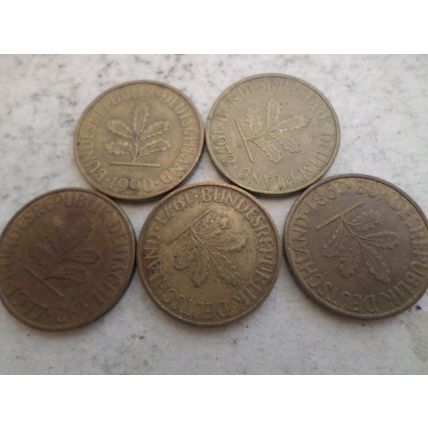Germany - 25 differently dated - 10 pfennig coins