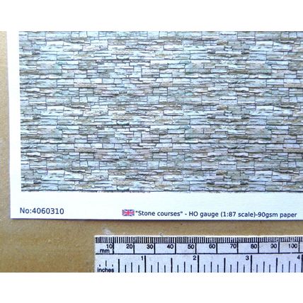 Papier "brique rustique" - pour HO gauge-échelle 1:87-A4