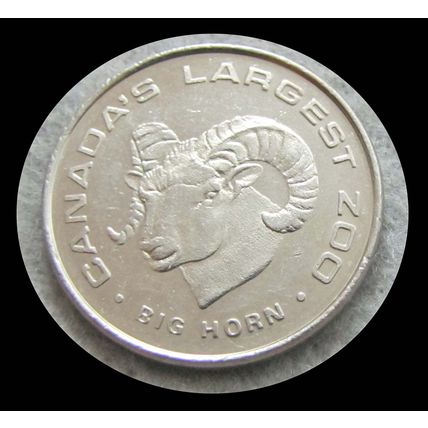 1969 1970s Calgary Alberta Canada Zoo Circulated AB Souvenir Coin Token #84