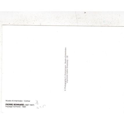 Pierre Bonnard Paysage Normand Postcard unused VGC
