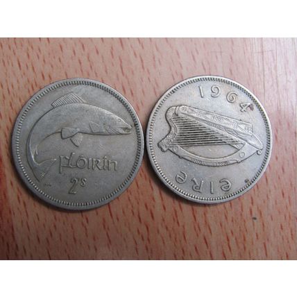 Ireland 1964 Florin 2/- Shillings Coin