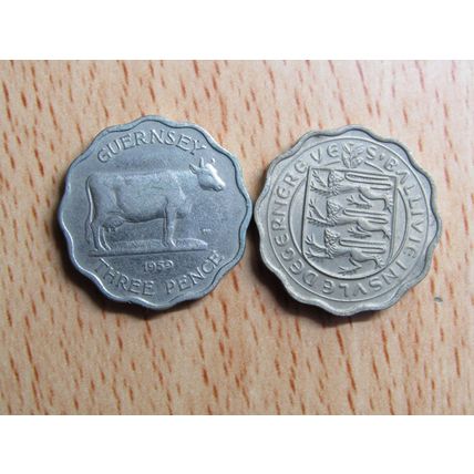 Guernsey 1959 Threpence 3d Coin