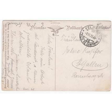 SWITZERLAND cover postmarked Feldpost / Poste de Campagne, 1 June 1917