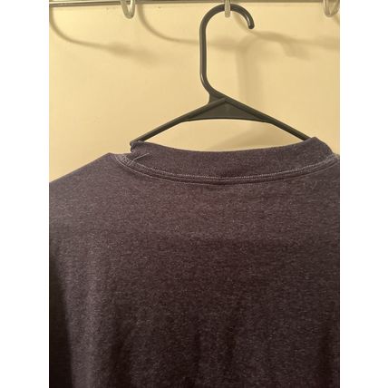 Hanes Beefy Tee Men's Long Sleeve T-Shirt 1/4 Button Blue Size 3XL