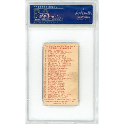 1910 E96 Philadelphia Caramel Tubby Spencer PSA 2 P1388