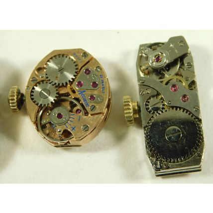 10 Antique Vintage Ladies Wristwatch Movements Spares Or Repair Marvin Rotary &c