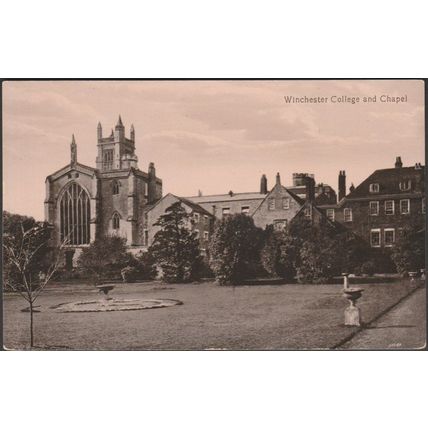 Winchester College and Chapel, Hampshire, c.1910s - Valentine's Postcard