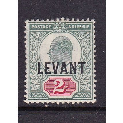 BRITISH LEVANT 1905 EDVII 2d OVERPRINTED LEVANT MINT HINGED SG L4