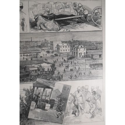 A Cotton Blockade at Meridian, Mississippi, by JH Moses - Harper's Weekly, 1880