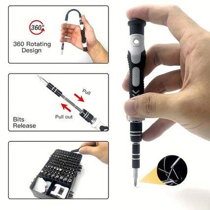 115-in-1 Precision Screwdriver Set, 115-in-1 Magnetic Repair Tool Kit, Anti-Slip