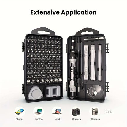115-in-1 Precision Screwdriver Set, 115-in-1 Magnetic Repair Tool Kit, Anti-Slip