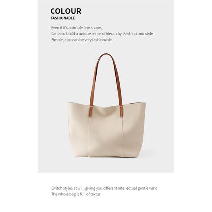 Genuine Leather Women Large Casual Handbag White