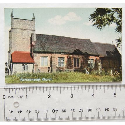 vintage postcard Farnborough Church