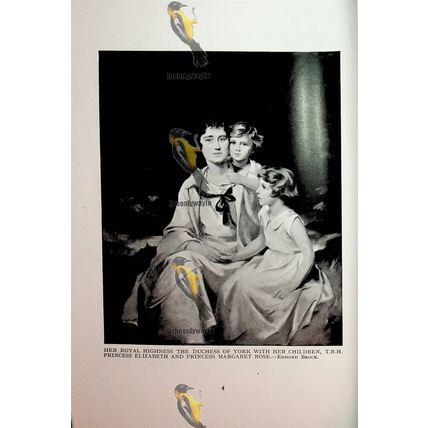 HRH Duchess Of York With Princess Elizabeth & Margaret, Book Illustration, 1936