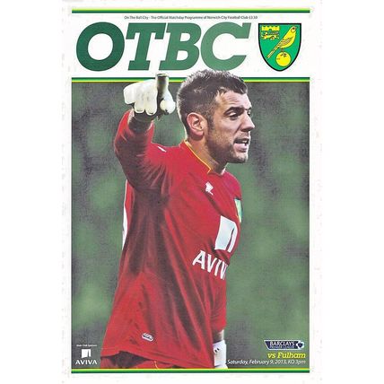 NORWICH CITY v FULHAM BARCLAYS PREMIER LEAGUE 2013
