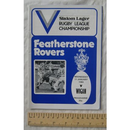 1984 programme Featherstone Rovers v. Wigan