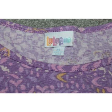 Womens Tunic Top X-Large LulaRoe Shirt Tunic Size XL Violet Color short Sleeve