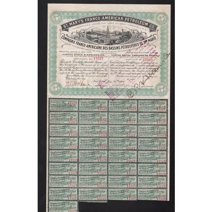 St Mary`s Franco American Petroleum ..share.. Date1902 ..
