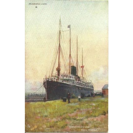 Orien t Line RMS OROTAVA Tuck Oilette Postcard (6229)
