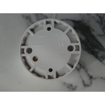 6Amp Ceiling Pull Cord Switch 1 Way Bathroom Toilet Light Switches 6A White