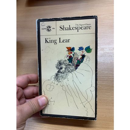 1963 WILLIAM SHAKESPEARE "THE TRAGEDY OF KING LEAR" USA PAPERBACK BOOK (P2)