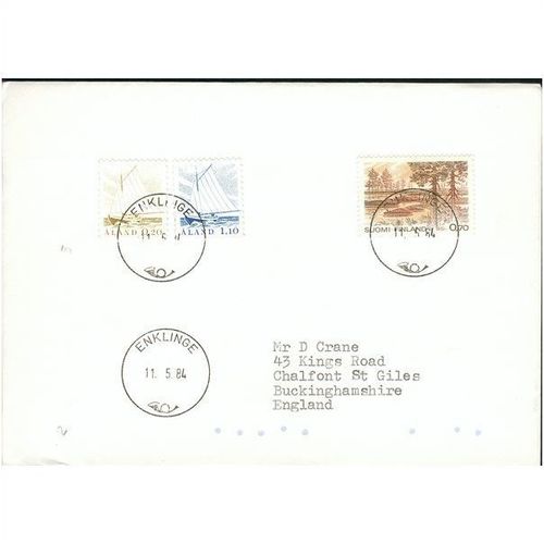 Aland Cover 1984 - Finland + Aland stamps 4