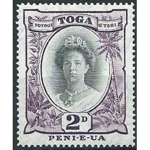 Tonga 1942 SG76 2d Black & Purple Mounted Mint .....