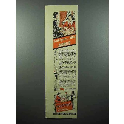 1942 Dentyne Gum Ad - Jack Sprat and Wife Agree