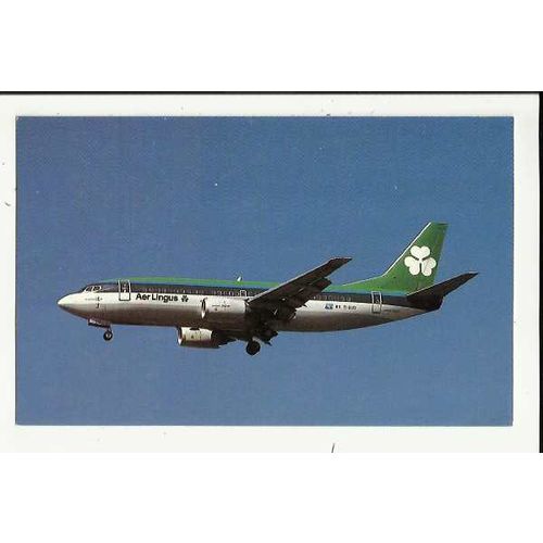 Aviation AER LINGUS BOEING 737-348 Postcard by Mary Jayne (MJ949)