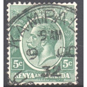 Kenya & Uganda 1927 - 5c green - KGV - used