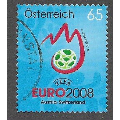 AUT 2008 65c (S/A) 'EURO 2008 FOOTBALL ' FINE USED (EBID73-339)