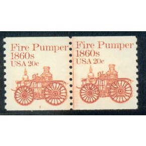 1908 20c Fire Pumper Fine MNH Dry Gum CNP Left 7 A02177