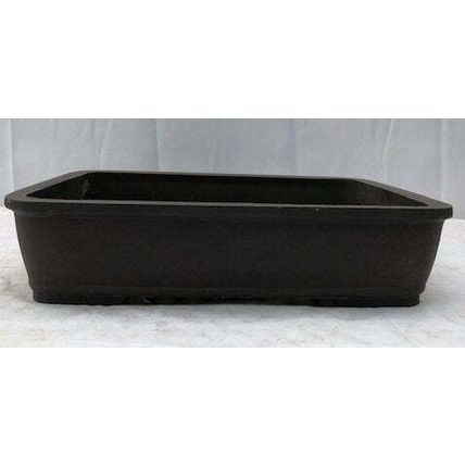 "Brown Mica Bonsai Pot - Rectangle14.75"" x 11.25"" x 3.5"" OD13.25"" x 9.75"...