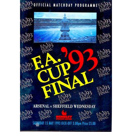 ARSENAL v SHEFFIELD WEDNESDAY FA CUP FINAL 1993