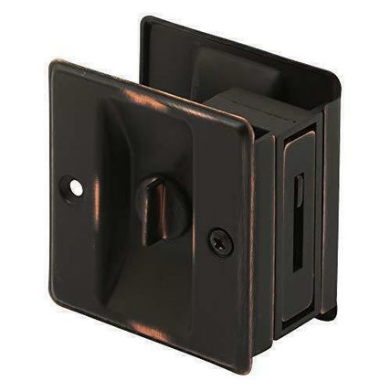 Prime-Line 2.5 in. L Bronze Brown Brass Pocket Door Pull