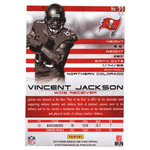 2014 Football Rookies & Stars Vincent Jackson