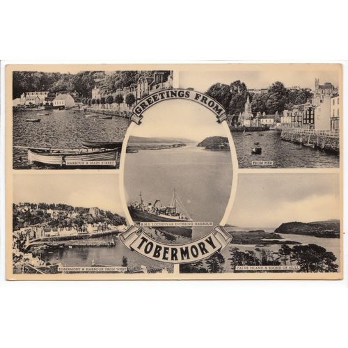 Tobermory Isle of Mull 1958 Multiview Postcard