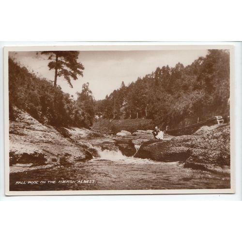 Fall Pool on the Averon River Alness Ross-shire RP Postcard