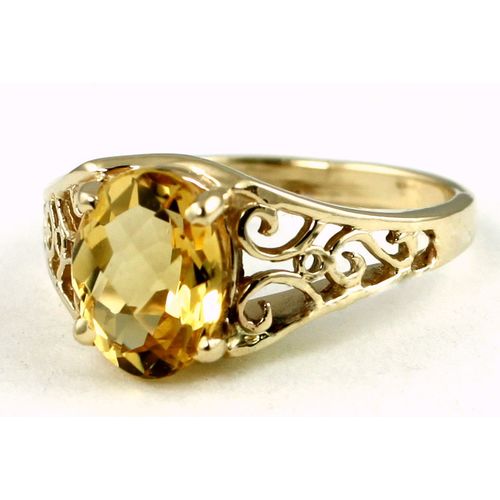 Citrine, 10KY Gold Ring, R005