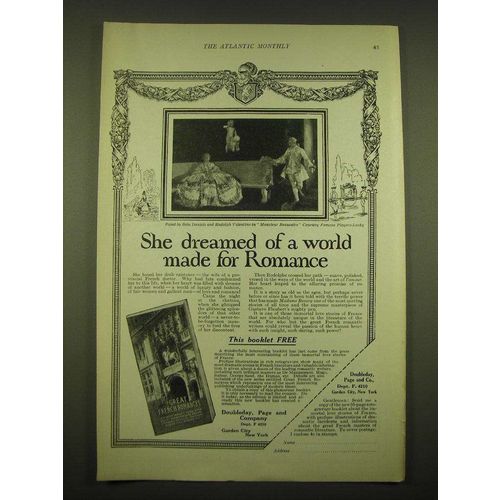 1924 Doubleday, Page & Co. Ad - She dreamed of a world made for Romance