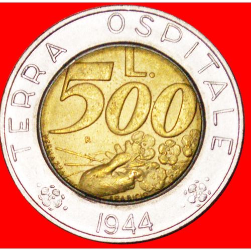 BI-METALLIC: SAN MARINO ★ 500 LIRE 1944 1991 UNC! LOW START ★ NO RESERVE!