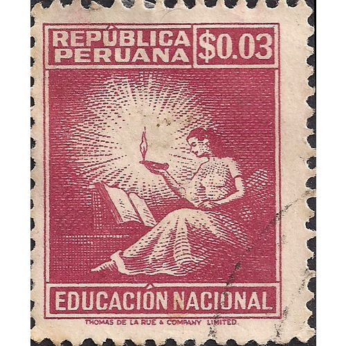 PERU, Educacion Nacional, red 1952, 3 Cvos, #3