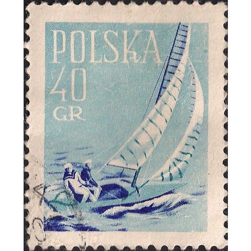 POLAND, YACHT, Sailing, blue 1959, 40 Gr
