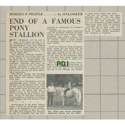 (5353) Gay Presto Bishopsdown Pamela George / Craven Fairylight Sellar 1969