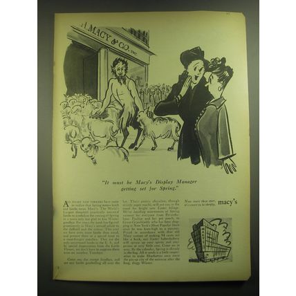 1945 Macy's Department Store Ad - It must be Macy's Display Manager getting set