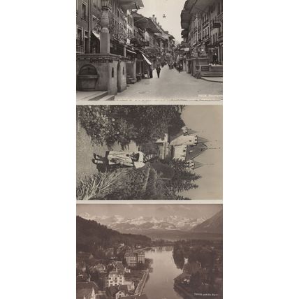 Thun Switzerland 3x Costume Castle Shops Postcard s